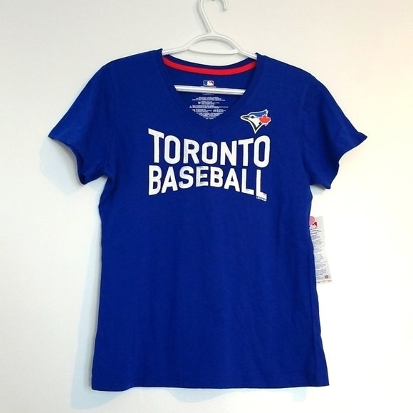 2/$18 Toronto Blue Jays Women's Baseball Top NWT - Picture 1 of 5